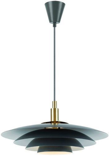 NORDLUX Bretagne chandelier in Nordic design, 380 × 170 mm, G9, 25 W, grey - Chandelier - Main image