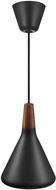 NORDLUX Nori černý lustr se dřevem, 180 × 265 × 3000 mm, 40 W, černý - Lustr