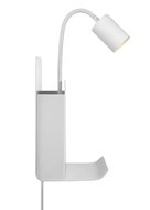 NORDLUX Roomi multifunctional lamp with USB port, 282 x 248 mm, GU10, 35 W, white - Wall Lamp