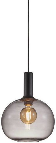 Nordlux Alton Smoked glass pendant luminaire, 250 × 330 mm, 60 W, black - Chandelier - Main image