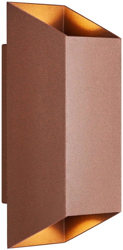 Nordlux LED outdoor wall light Nico Square IP54, 235 × 80 mm, GU10, 35 W, rusty - Wall Lamp - Main image