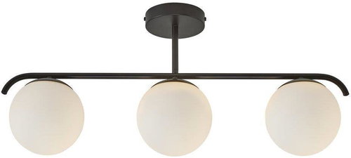Nordlux Luminaire Grant with brass elements, 292 × 693 mm, E14, opal, black - Ceiling Light - Main image