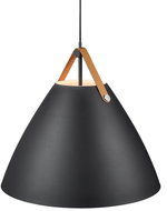NORDLUX Design chandelier with leather strap Strap, diameter 480 × 480 mm, 40 W, black - Chandelier