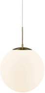 NORDLUX Elegant luminaire Grant, diameter 150 mm, 15 W, E14, opal, brass - Chandelier