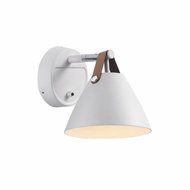 NORDLUX Strap with leather strap, white - Wall Lamp