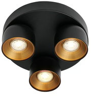 NORDLUX Tiltable Pitcher light on base, LED, diameter 270 × 116 mm, 3 × 10 W, GU10, black - Ceiling Light