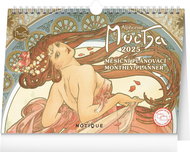 NOTIQUE Table calendar Alfons Mucha 2025, 30 × 21 cm - Desk Calendar