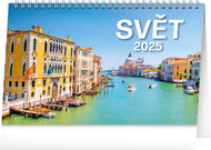 NOTIQUE Table calendar World 2025, 23,1 × 14,5 cm - Desk Calendar