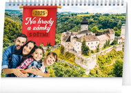 NOTIQUE Table calendar With children to castles 2025, 23,1 × 14,5 cm - Desk Calendar