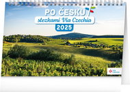 NOTIQUE Table calendar Around the Czech Republic by Via Czechia 2025, 23,1 × 14,5 cm - Desk Calendar