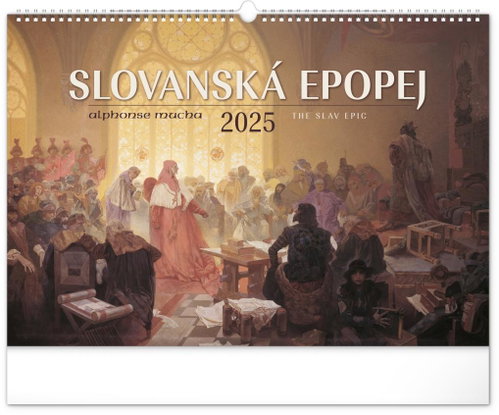 NOTIQUE Wall calendar Slavic epic - Alfons Mucha 2025, 48 × 33 cm - Wall Calendar - Main image