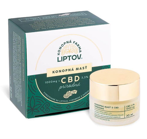 Konopná farma Liptov Konopná mast CBD 1000 mg čistá  - Ointment - Main image