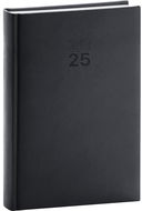 NOTIQUE Denní diář Aprint 2025, černý, 15 × 21 cm - Diář