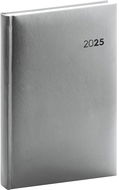 NOTIQUE Denní diář Balacron 2025, stříbrný, 15 × 21 cm - Diář