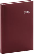NOTIQUE Denní diář Balacron 2025, bordó, 15 × 21 cm - Diář