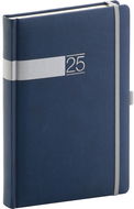 NOTIQUE Denní diář Twill 2025, modro-stříbrný, 15 × 21 cm - Diář