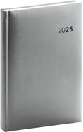 NOTIQUE Daily diary Balacron 2025, silver, 13 × 18 cm - Planner