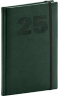 NOTIQUE Týdenní diář Vivella Top 2025, zelený, 15 × 21 cm - Diář