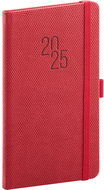 NOTIQUE Pocket diary Diamante 2025, red, 9 × 15,5 cm - Planner