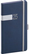 NOTIQUE Pocket diary Twill 2025, blue-silver, 9 × 15,5 cm - Planner