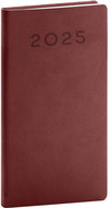 NOTIQUE Pocket diary Aprint Neo 2025, burgundy, 9 × 15,5 cm - Planner