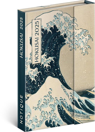 NOTIQUE Weekly magnetic diary Katsushika Hokusai 2025, 11 × 16 cm - Planner - Main image