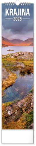 NOTIQUE Nástěnný kalendář Krajina 2025, 12 × 48 cm - Nástěnný kalendář - Hlavní obrázek
