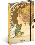NOTIQUE Notes Alfons Mucha - Pen, dotted, 13 × 21 cm - Journal