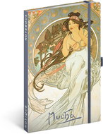 NOTIQUE Notes Alfons Mucha - Music, lined, 13 × 21 cm - Journal