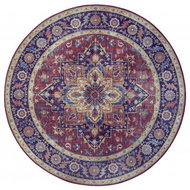 Nouristan - Hanse Home  Kusový koberec Asmar 104000 Plum / Red kruh 160 × 160 (průměr) kruh - Koberec