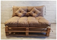 Cushion CARLOS SET - seat cushion 120x80 cm, backrest 120x40 cm, 2x cushions 30x30 cm, cappuccino, p - Cushion