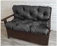 Quilted seating JONAS, garden bench cushion - seat with backrest, ANTRACIT, 150x60x50, Mybesthome - Cushion