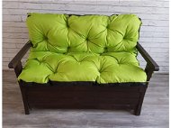 Mybesthome JONAS, polstr na zahradní lavici - sedák s opěrkou, 50 × 60 × 120 cm, zelená - Polstr