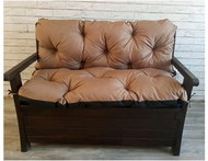 Quilted seating JONAS, garden bench cushion - seat with backrest, CAPPUCCINO, 180x60x50, Mybestho - Cushion