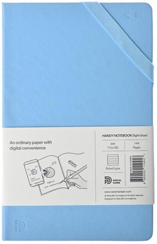 NEO SMARTPEN Neo N Handy leatherette, lined, blue - Journal - Main image