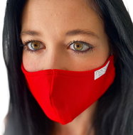 NANO rouška 2-vrstvá s kapsou a klipem S červená - Ústenka