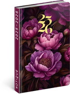 NOTIQUE 18 months Petito - Purple Flowers 2025/2026, 11 x 17 cm - Planner