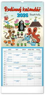NOTIQUE family planning Mole 2026, 21 x 42 cm - Wall Calendar