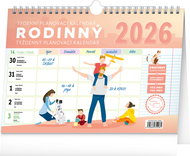 NOTIQUE weekly family planner with hook 2026, 30 x 21 cm - Desk Calendar