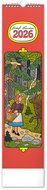 NOTIQUE Wall calendar Josef Lada 2026, 12 x 48 cm - Wall Calendar