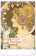 NOTIQUE Alfons Mucha 2026, 33 x 46 cm - Nástěnný kalendář