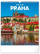 NOTIQUE Wall calendar Prague 2026, 30 x 34 cm - Wall Calendar