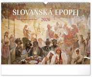 NOTIQUE Wall calendar Slavic epic - Alfons Mucha 2026, 48 x 33 cm - Wall Calendar