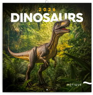 NOTIQUE Dinosaurs 2026 notebook, 30 x 30 cm - Wall Calendar