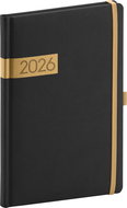 NOTIQUE Twill 2026 weekly, black and gold, 15 x 21 cm - Planner