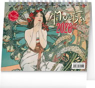 NOTIQUE Alfons Mucha 2026, 16.5 x 13 cm - Desk Calendar