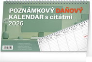NOTIQUE Tax notebook with quotes 2026, 25 x 14.5 cm - Desk Calendar