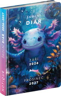 NOTIQUE Školní Axolotl (září 2026 – prosinec 2027), 9,8 x 14,5 cm - Planner