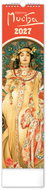NOTIQUE Alfons Mucha 2027, 12 × 48 cm - Wall Calendar