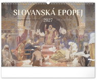 NOTIQUE Slovanská epopej – Alfons Mucha 2027, 48 × 33 cm - Wall Calendar